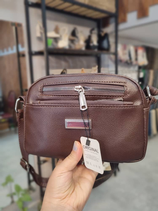 کیف کراس بادی زنانه مدل روزمره رنگ قهوه ای