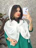 شال سفید نخی شایلین