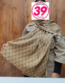 شال نخ فایت طرح اسلیمی | شال چهار فصل با ایستایی عالی و منگولهدار