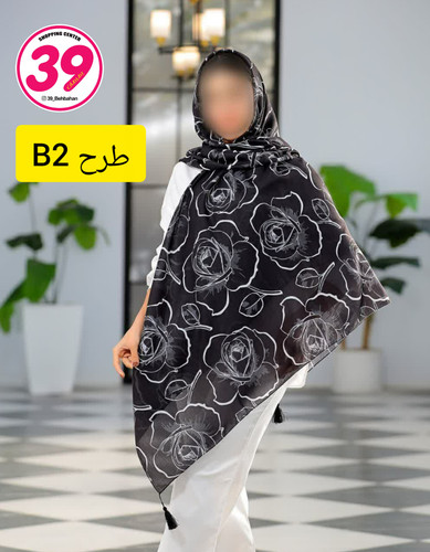 روسری نخی اسپان طرح خاص،سری B – کیفیت عالی و ضد لیز - قواره۱۴۰