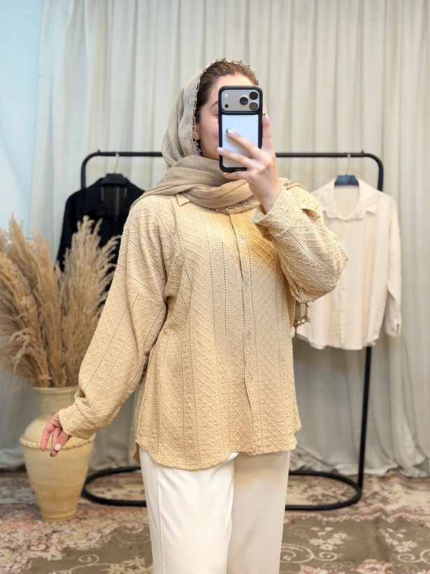 شومیز مراکش مدل خشتی | شومیز مراکشی اعلاء با قواره آزاد، فریسایز ۳۶ تا ۵۰